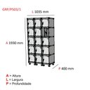 Ver imagem 3 de Armário Guarda Volume Locker Roupeiro 15 Portas Aço Grp 503/15 Verde