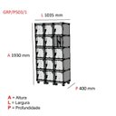 Ver imagem 3 de Armário Guarda Volume Locker Roupeiro 15 Portas Aço Grp 503/15 Cinza