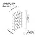 Ver imagem 3 de Armário Guarda Volume Locker Roupeiro 15 Portas Aço Grp 503/15 Branco