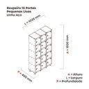 Ver imagem 3 de Armário Guarda Volume Locker Roupeiro 15 Portas Aço GRP 503/15 