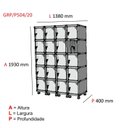 Ver imagem 3 de Armário Guarda Volume Locker Roupeiro 20 Portas Aço Grp 504/20 Azul/Cinza/Delrey