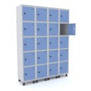 Ver imagem 1 de Armário Guarda Volume Locker Roupeiro 20 Portas Aço Grp 504/20 Azul/Cinza/Dali