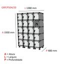 Ver imagem 3 de Armário Guarda Volume Locker Roupeiro 20 Portas Aço Grp 504/20 Azul/Cinza/Dali