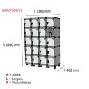 Ver imagem 3 de Armário Guarda Volume Locker Roupeiro 20 Portas Aço Grp 504/20 Azul/Cinza/Dali