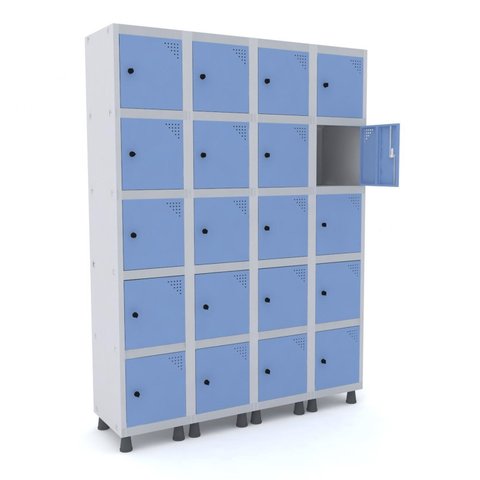 Armário Guarda Volume Locker Roupeiro 20 Portas Aço GRP 504/20 