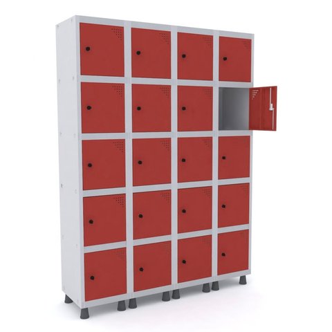 Armário Guarda Volume Locker Roupeiro 20 Portas Aço GRP 504/20 