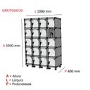 Ver imagem 3 de Armário Guarda Volume Locker Roupeiro 20 Portas Aço Grp 504/20 Vermelho