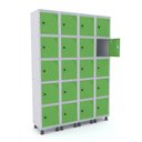 Ver imagem 1 de Armário Guarda Volume Locker Roupeiro 20 Portas Aço Grp 504/20 Verde