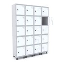 Ver imagem 1 de Armário Guarda Volume Locker Roupeiro 20 Portas Aço Grp 504/20 Branco