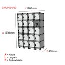 Ver imagem 3 de Armário Guarda Volume Locker Roupeiro 20 Portas Aço Grp 504/20 Cinza