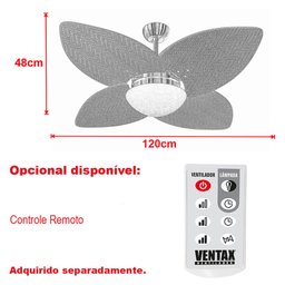 Ventilador Teto Branco Winds 4 Pás Palha Turbo Ventax 110v - 5