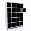 Ver imagem 1 de Armário Guarda Volume Locker Roupeiro 20 Portas Aço Grp 504/20 Preto