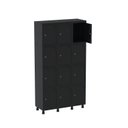 Ver imagem 1 de Armário Guarda Volume Locker Roupeiro 12 Portas Aço Grp 503/12 Preto