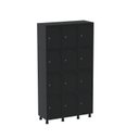 Ver imagem 3 de Armário Guarda Volume Locker Roupeiro 12 Portas Aço Grp 503/12 Preto