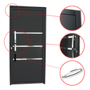 Ver imagem 2 de Porta Alumínio Lambril Evolution c/Puxador e.Preto 90 Brimak