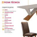 Ver imagem 6 de Mesa de Jantar Yasmin 180cm Tampo Mdf Vidro Canto Copo com 6 Cadeiras Lira