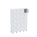 Ver imagem 1 de Armário Guarda Volume Locker Roupeiro 20 Portas Aço Grp 504/20 Branco