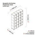Ver imagem 4 de Armário Guarda Volume Locker Roupeiro 20 Portas Aço GRP 504/20