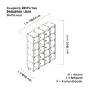 Ver imagem 4 de Armário Guarda Volume Locker Roupeiro 20 Portas Aço Grp 504/20 Branco