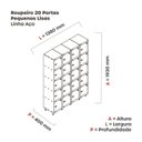 Ver imagem 4 de Armário Guarda Volume Locker Roupeiro 20 Portas Aço GRP 504/20 