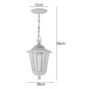 Ver imagem 3 de Kit 6 Luminárias Pendentes 58cm Branco Externo Colonial E27 Termoplástico Grega Dital