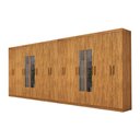 Ver imagem 3 de Closet Casal Duplo Rubi Premium 16 Portas C/espelho 8 Gavetas