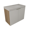 Ver imagem 1 de Gabinete de Banheiro com Cuba Vittare 79,6cm Estilare Gab5002 Carvalho/branco