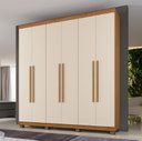 Ver imagem 1 de Guarda Roupa Casal 06 Portas Milão Cinamomo/off White C/ Pês