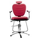 Ver imagem 5 de Cadeira Salão Barbeiro Encosto Reclinável Vermelha Dompel