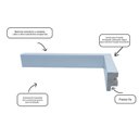 Ver imagem 5 de Rodapé de Poliestireno 3CMX16MM Frisado Metro Linear Barra com 240cm Flat Branco Graddus