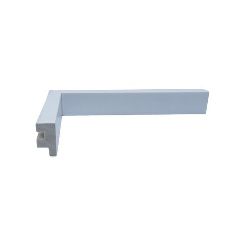 Rodapé de Poliestireno 3CMX16MM Frisado Metro Linear Barra com 240cm Flat Branco Graddus