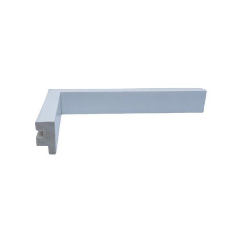 Rodapé 3cm Liso Poliestireno 16mm Metro Linear Barra 240cm Flat Branco Graddus