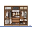 Ver imagem 5 de Guarda Roupa Casal 6PTS c/Esp Pés CB01T580 Off Kappesberg