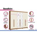 Ver imagem 6 de Guarda Roupa Casal 6PTS c/Esp Pés CB01T580 Off Kappesberg