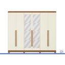 Ver imagem 2 de Guarda Roupa Casal 6PTS c/Esp Pés CB01T580 Off Kappesberg