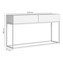Ver imagem 6 de Aparador Eros 110cm com Base Metálica Estilo Industrial Resistente e Moderno para Sala Estar:branco/