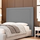 Ver imagem 5 de Cabeceira Cama Box Casal Padrão Alba 140cm com Frame Linho Cinza - Desk Design