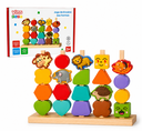 Ver imagem 2 de Jogo Educativo Brinquedo Encaixe Das Formas Madeira