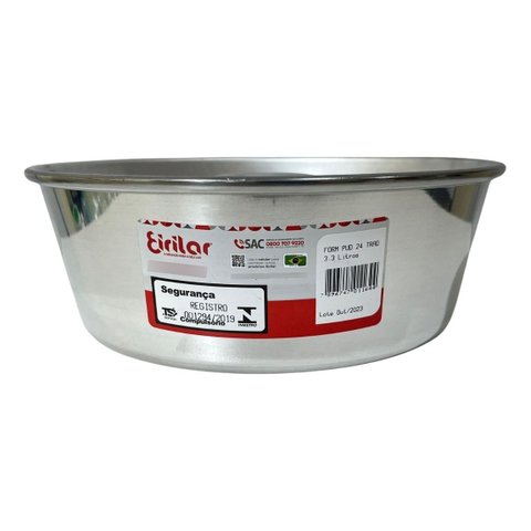 Forma de Alumínio para Bolo Pudim 24 Cm Furo Redonda Eirilar
