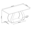 Ver imagem 3 de Conjunto Sala de Jantar 6 Lugares Retangular Tampo em MDF Mimos Yescasa Cinza/Mel/Blonde