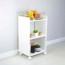 Ver imagem 2 de Nicho Organizador Multiuso Móvel para Cozinha com Rodinha 40cm