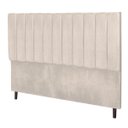 Ver imagem 2 de Cabeceira Casal King Jbe Moveis Leblon Marrom 195cm Para Cama Box 193cm Decoração Quarto - Creme