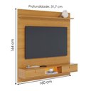Ver imagem 4 de Painel para TV Bali 60" 160cm MDP com LED Amadeirado Colibri Móveis