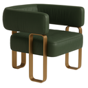 Ver imagem 6 de Kit 02 Poltrona Cadeira Decorativa Sala Clinica Versátil Loy:courino Sintético Verde