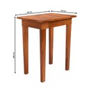 Ver imagem 5 de Mesinha de Apoio Lateral Retangular Madeira Rústica Raiz