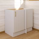 Ver imagem 1 de Balcão Canto Reto Planejado 1 Porta sem Tampo Marselha CabeCasa MadeiraOriginals Branco