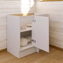 Ver imagem 4 de Balcão Canto Reto Planejado 1 Porta sem Tampo Marselha CabeCasa MadeiraOriginals Branco