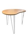 Ver imagem 4 de Mesa de Jantar Orgânica Pequena 2 Lugares 90x60 Cozinha Apartamento Pés Agulha Freijó