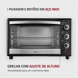 Forno Elétrico 42l Family Ii Mondial Preto/inox Fr-42 60hz 220v - 2