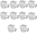 Ver imagem 1 de Caixa Quadrada Dn 100x100x50 Pvc C/ Grelha | Akato | Kit 10 Un